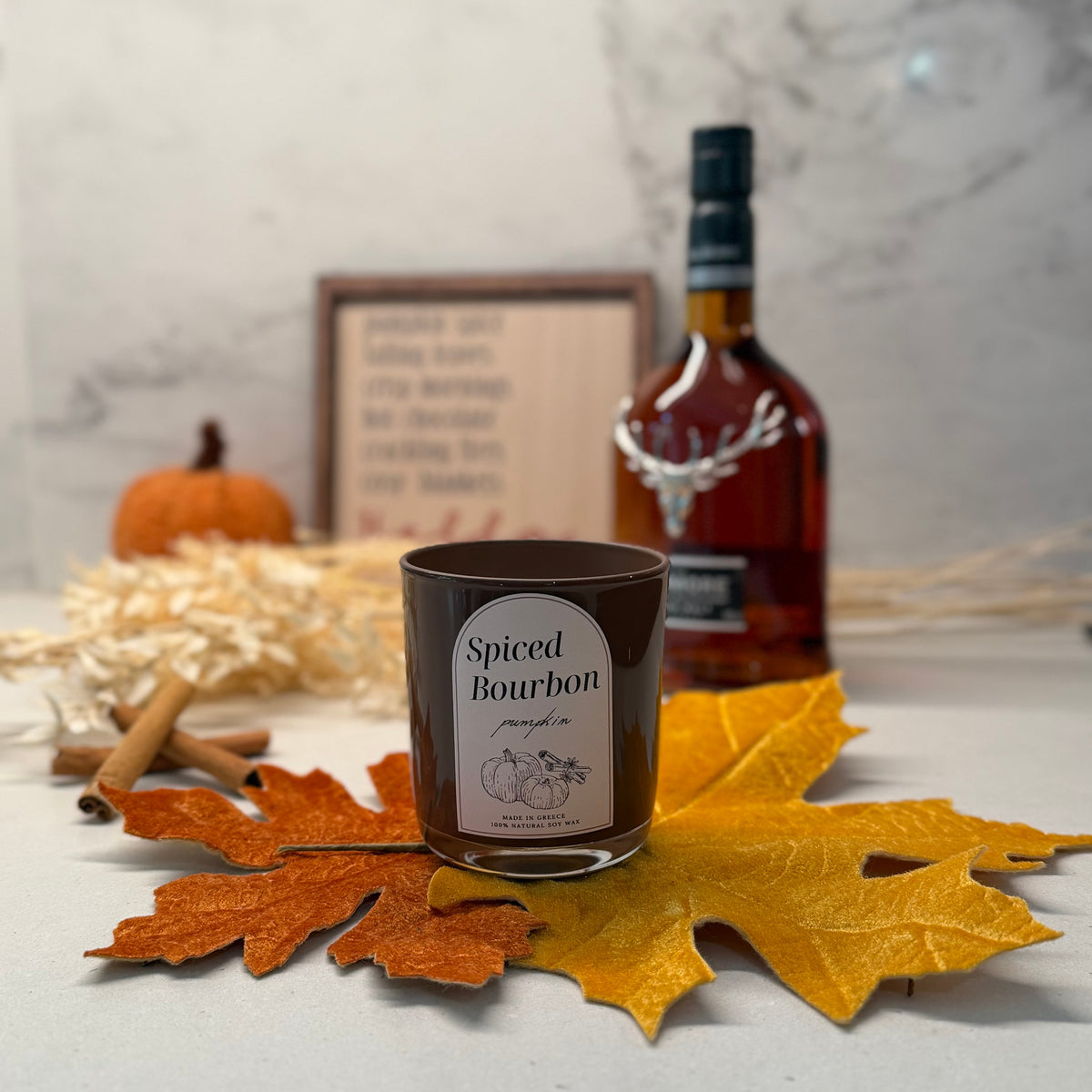 spiced bourbon pumpkin candle